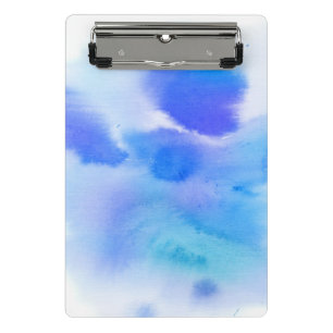 Abstract watercolor hand painted background. 2 mini clipboard