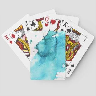 Abstract watercolor hand painted background 2 playing cards