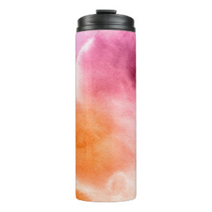 Abstract watercolor hand painted background 3 2 thermal tumbler