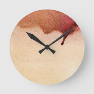 Abstract watercolor hand painted background 3 round clock