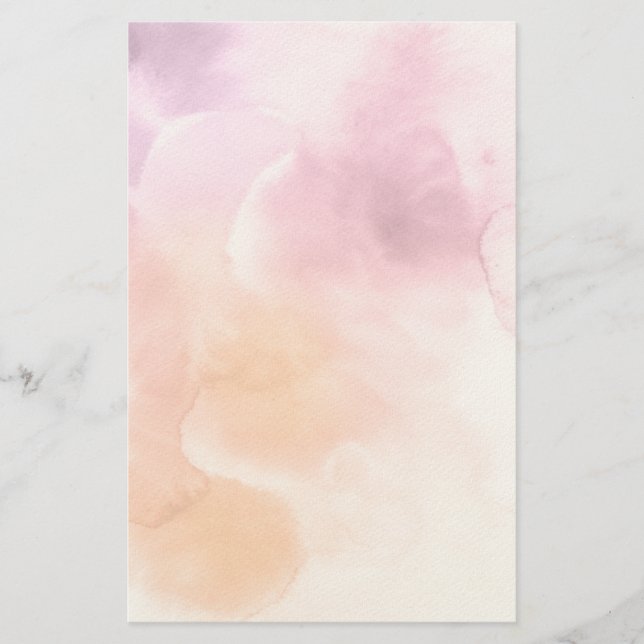 Abstract watercolor hand painted background 3 stationery (Front)