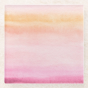 Abstract watercolor hand painted background 4 2 glass coaster