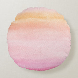 Abstract watercolor hand painted background 4 2 round cushion