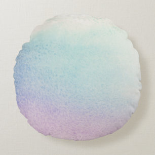 Abstract watercolor hand painted background 4 round cushion