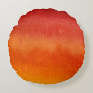 Abstract watercolor hand painted background 5 2 round cushion