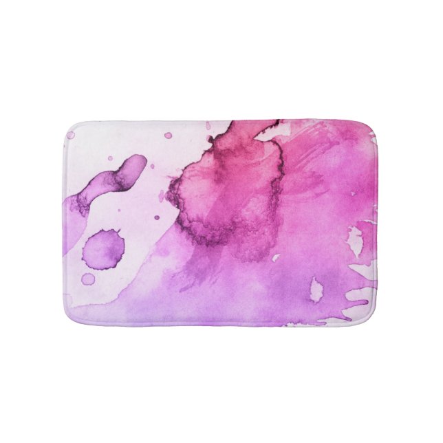 Abstract watercolor hand painted background 5 bath mat (Front)