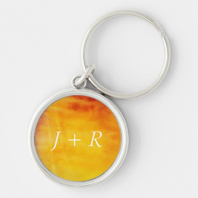 Abstract watercolor hand painted background 6 key ring (Front)