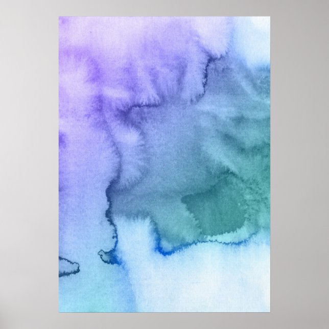 Abstract watercolor hand painted background 6 poster (Front)