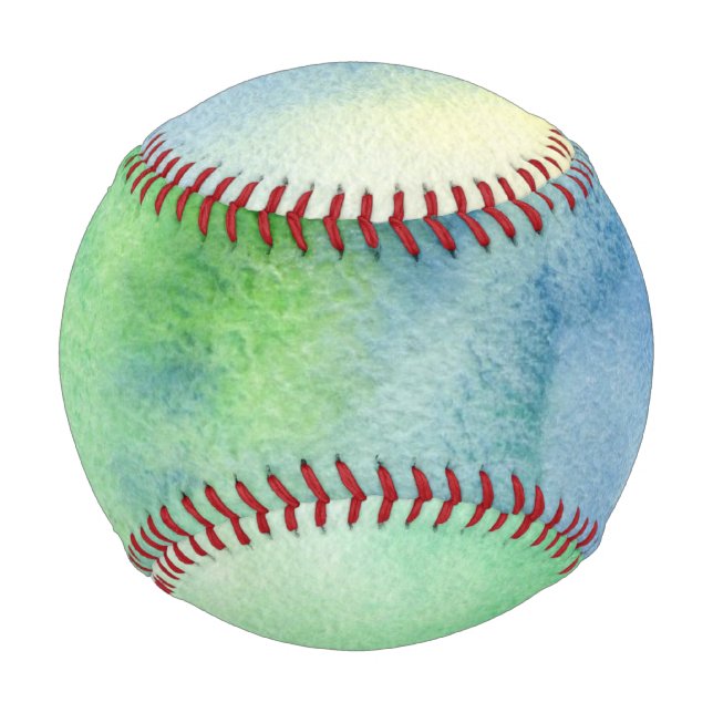 Abstract watercolor hand painted background 8 baseball (Front)