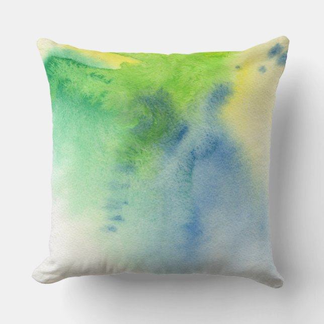 Abstract watercolor hand painted background 8 cushion (Front)