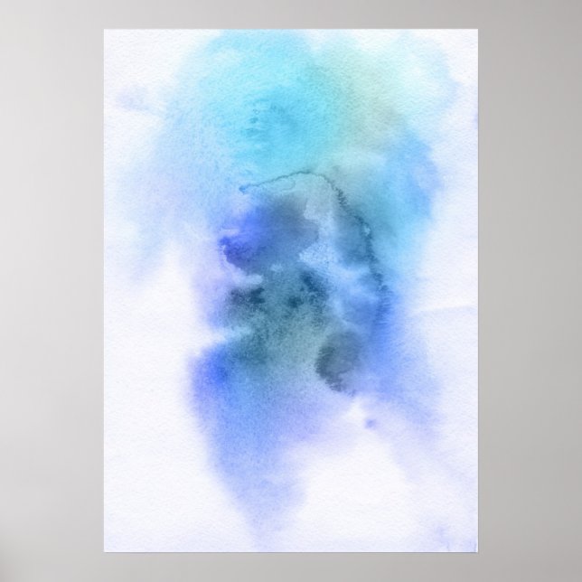 Abstract watercolor hand painted background 9 poster (Front)