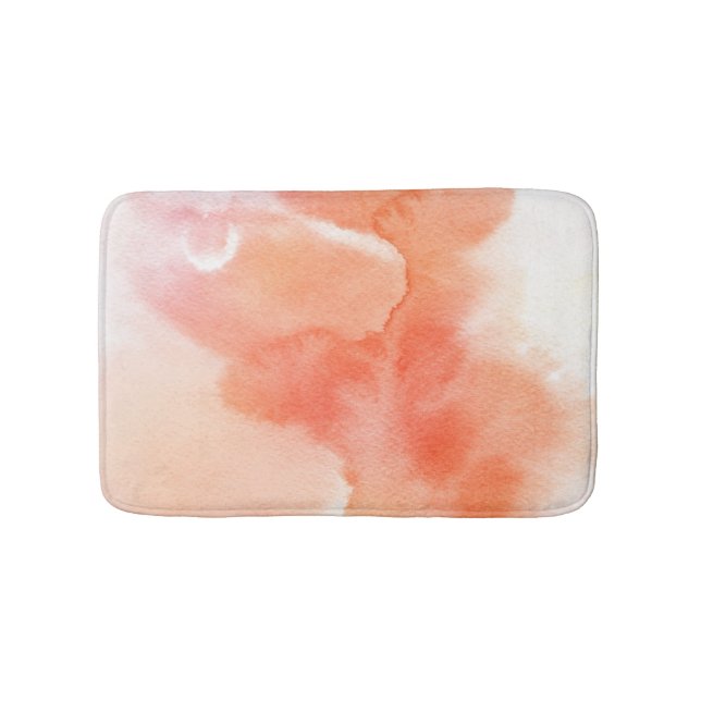 Abstract watercolor hand painted background bath mat (Front)