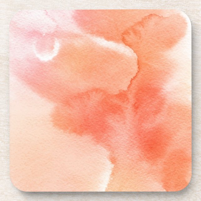 Abstract watercolor hand painted background coaster (Front)