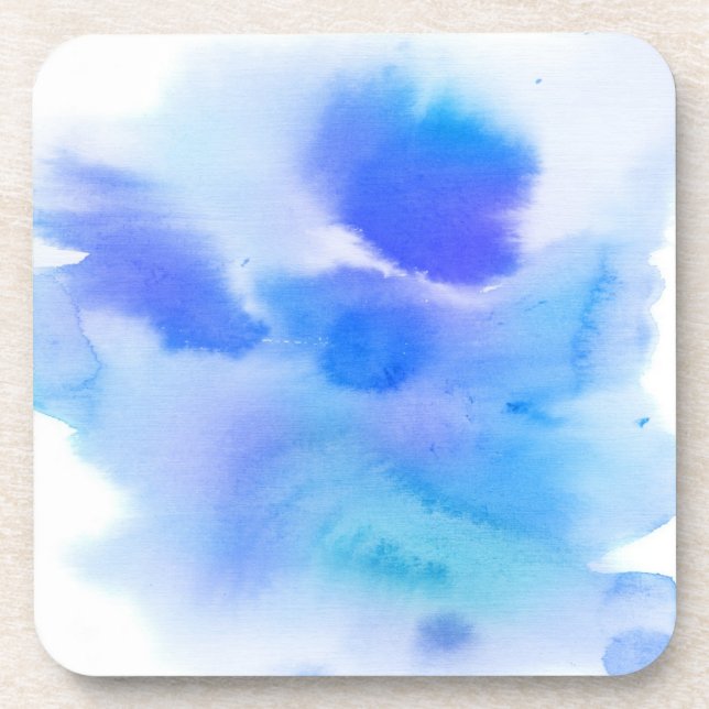 Abstract watercolor hand painted background. coaster (Front)