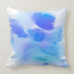 Abstract watercolor hand painted background. cushion