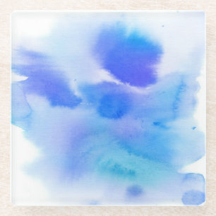Abstract watercolor hand painted background. glass coaster