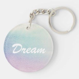 Abstract watercolor hand painted background key ring