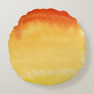 Abstract watercolor hand painted background. round cushion