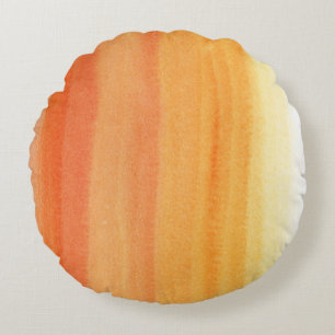 Abstract watercolor hand painted background round cushion