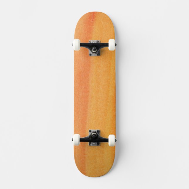 Abstract watercolor hand painted background skateboard (Front)