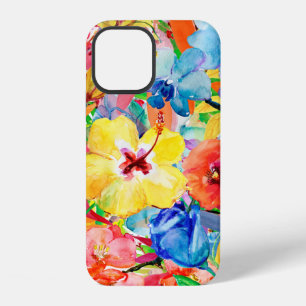 Abstract watercolor hand painted background with m iPhone 12 case