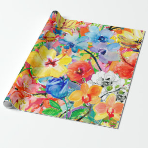 Abstract watercolor hand painted background with m wrapping paper