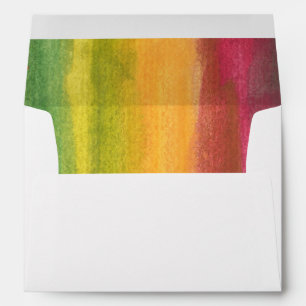 abstract watercolor hand painted envelope