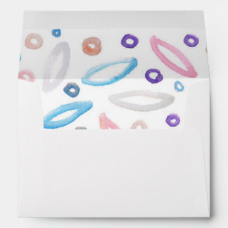 abstract watercolor hand painted envelope