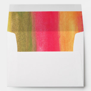 abstract watercolor hand painted envelope