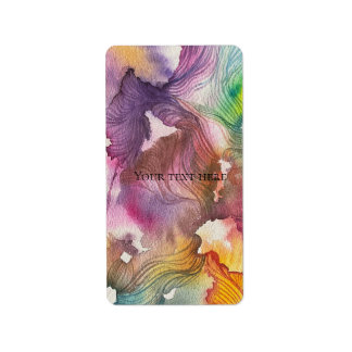 Abstract Watercolor Label