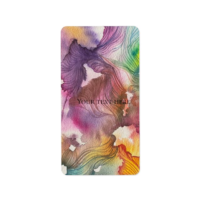  Abstract Watercolor  Label (Front)