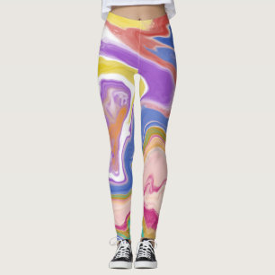 Abstract Watercolor Leggings