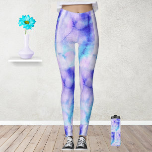 Abstract Watercolor Leggings