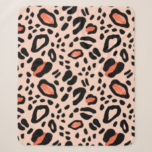 Abstract watercolor leopard. Animal print pattern Sherpa Blanket