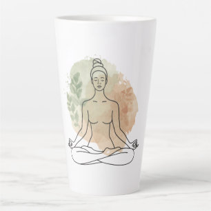Abstract Watercolor Line Art T-Shirt Latte Mug