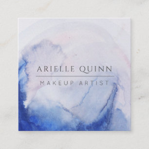 Abstract Watercolor Makeup Artist Business Card