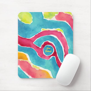Abstract Watercolor Mouse Pad