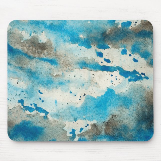 Abstract Watercolor Mouse Pad (Front)