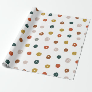 Abstract Watercolor Neutral Dots Wrapping Paper
