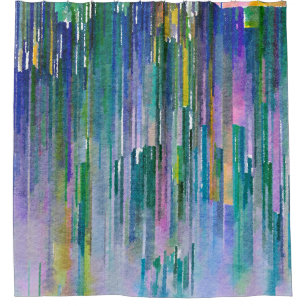 Abstract watercolor, oil paint background. shower curtain