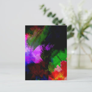 Abstract watercolor paint 2 holiday postcard