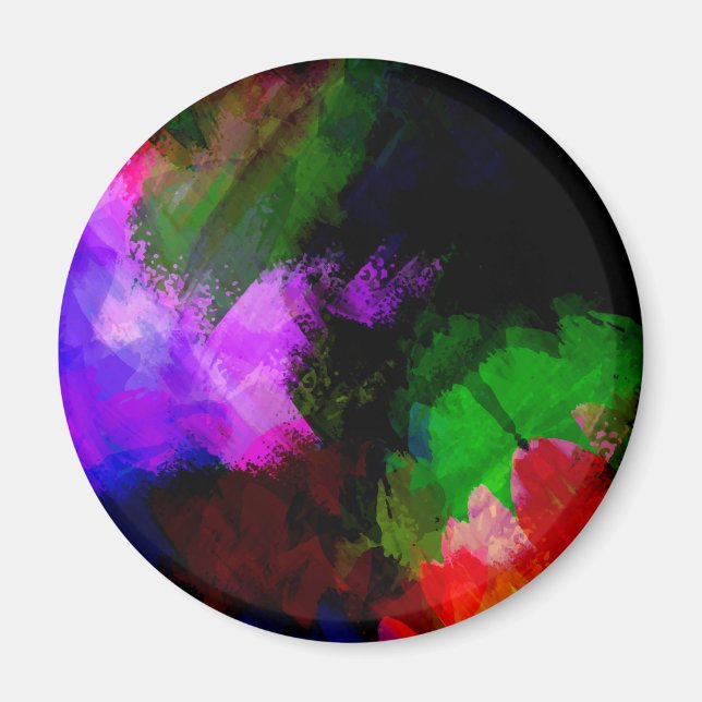 Abstract watercolor paint 2 magnet (Front)