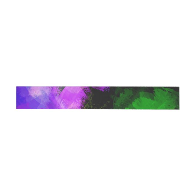 Abstract watercolor paint 2 wrap around label (Individual)