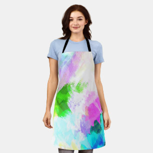 Abstract watercolor paint apron