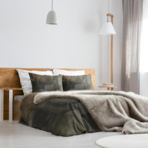 Abstract Watercolor Paint Dark Grey Brown Pillowcase