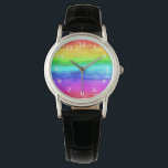 Abstract Watercolor Painted Stripes Rainbow Watch<br><div class="desc">Abstract Watercolor Painted Stripes Rainbow.                                     




rainbow watercolor colourful , 
typography girly trendy chic, 
 purple pink glitter art, 
 monogram modern name stylish, 
 bold fun happy artistic, 
expression summer peace green, 
 blue love drawn abstract, 
 freedom colour spectrum paint, 
gay flag brush creative, 
watercolor  rainbow colourful , </div>