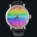 Abstract Watercolor Painted Stripes Rainbow Watch<br><div class="desc">Abstract Watercolor Painted Stripes Rainbow.                                     




rainbow watercolor colourful , 
typography girly trendy chic, 
 purple pink glitter art, 
 monogram modern name stylish, 
 bold fun happy artistic, 
expression summer peace green, 
 blue love drawn abstract, 
 freedom colour spectrum paint, 
gay flag brush creative, 
watercolor  rainbow colourful , </div>