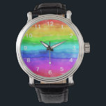 Abstract Watercolor Painted Stripes Rainbow Watch<br><div class="desc">Abstract Watercolor Painted Stripes Rainbow.                                     




rainbow watercolor colourful , 
typography girly trendy chic, 
 purple pink glitter art, 
 monogram modern name stylish, 
 bold fun happy artistic, 
expression summer peace green, 
 blue love drawn abstract, 
 freedom colour spectrum paint, 
gay flag brush creative, 
watercolor  rainbow colourful , </div>
