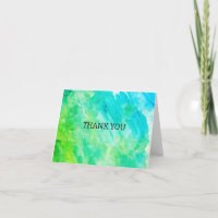 Abstract Watercolor Painting Blue Green Marble
