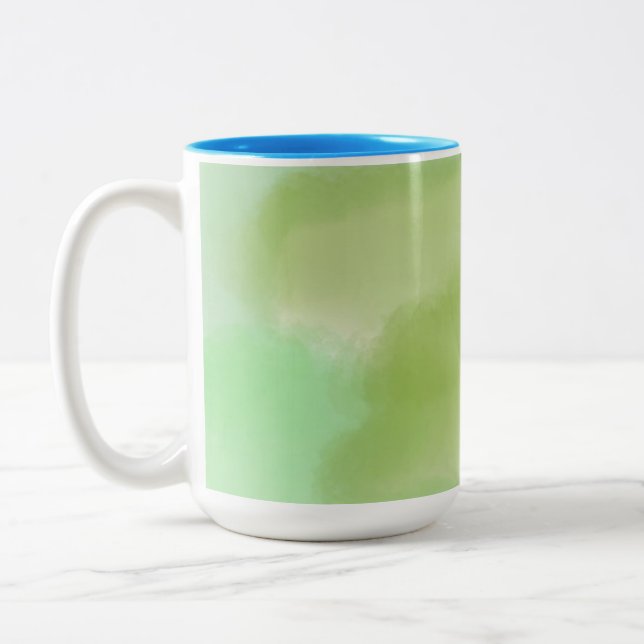 abstract watercolor painting Two-Tone coffee mug (Left)